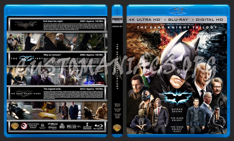 The Dark Knight Trilogy (4K) blu-ray cover