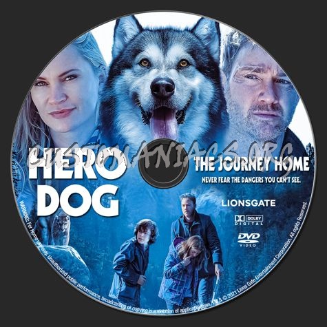 Hero Dog The Journey Home (2021) dvd label