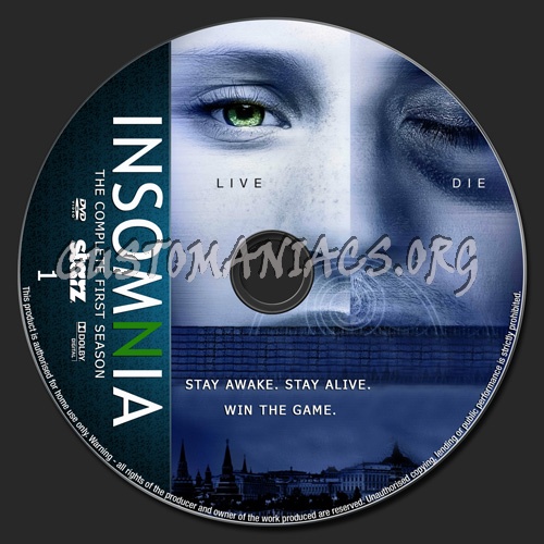 Insomnia Season 1 dvd label