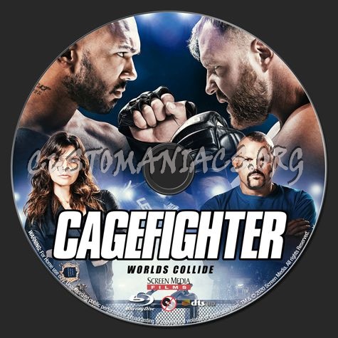 Cagefighter Worlds Collide (2020) blu-ray label