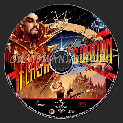Flash Gordon (1980) dvd label