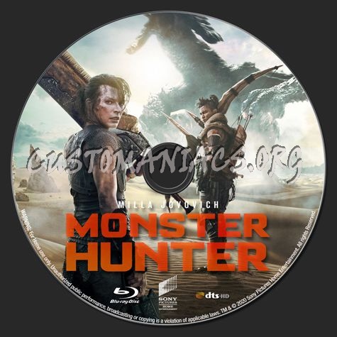 Monster Hunter (2020) blu-ray label