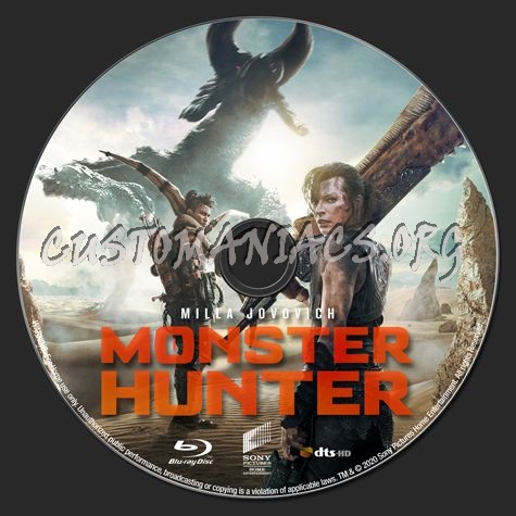 Monster Hunter (2020) blu-ray label