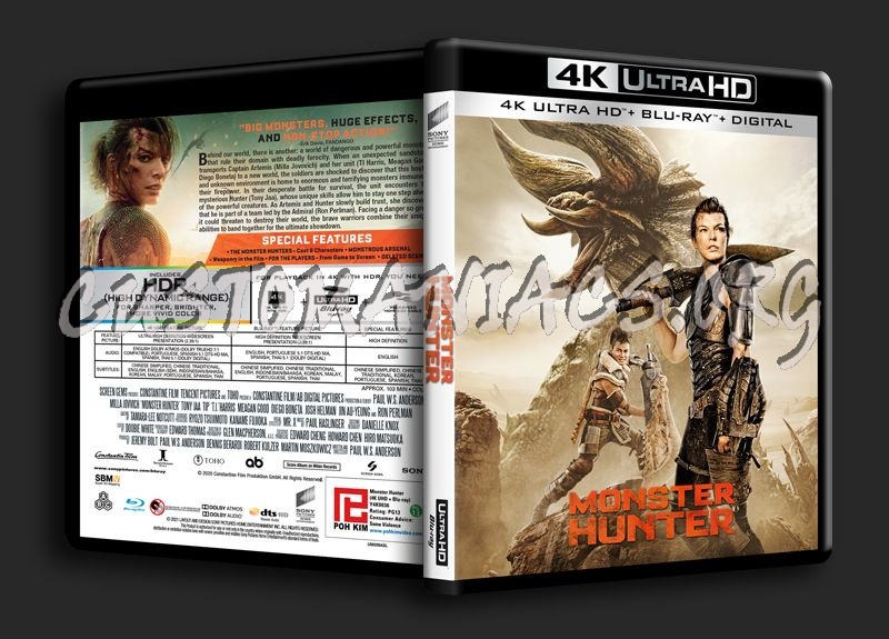 Monster Hunter 4K blu-ray cover