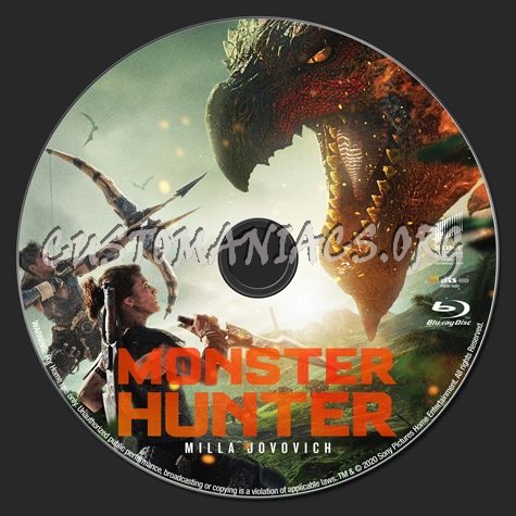 Monster Hunter (2020) blu-ray label