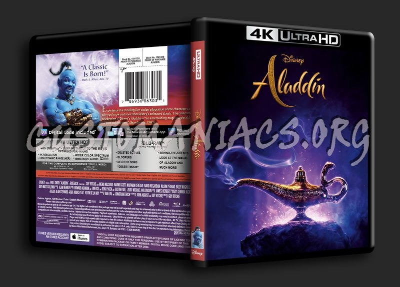 Aladdin 4K blu-ray cover