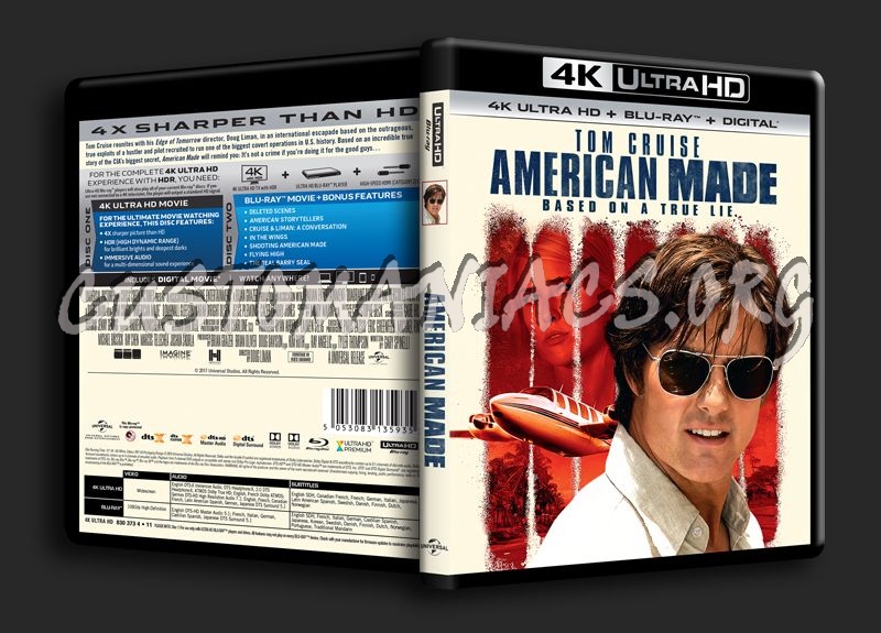 American Made 4K blu-ray cover