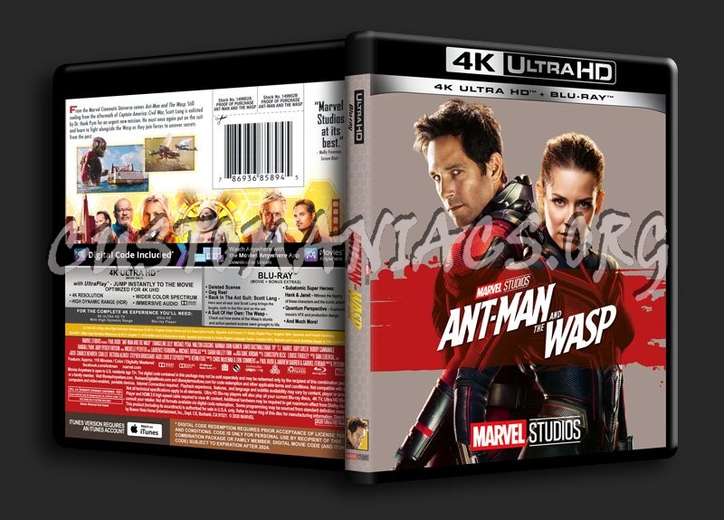 Ant-Man and the Wasp 4K blu-ray cover