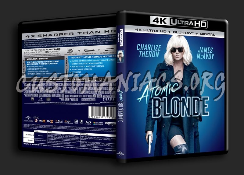 Atomic Blonde 4K blu-ray cover