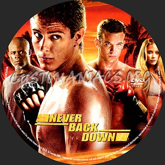 Never Back Down dvd label