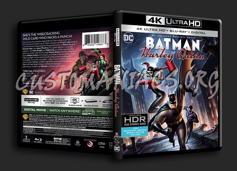 Batman and Harley Quinn 4K blu-ray cover