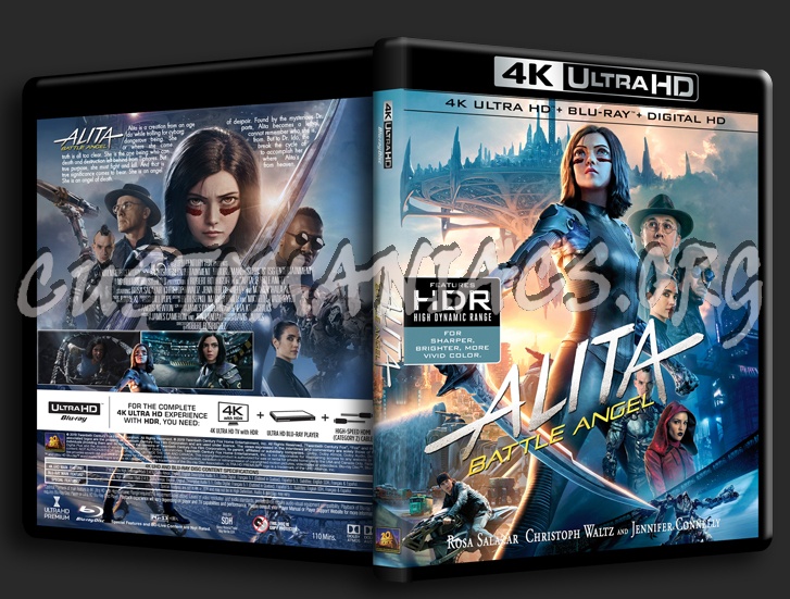 Alita: Battle Angel 4K (2019) blu-ray cover