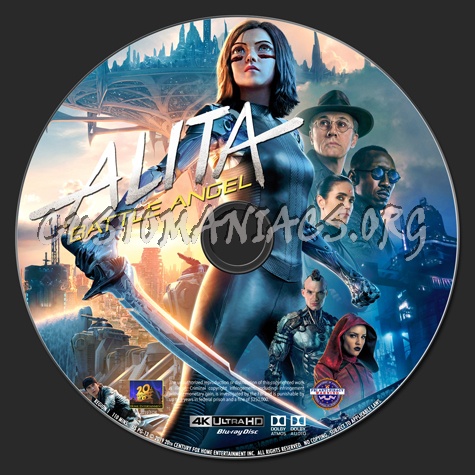Alita: Battle Angel 4K (2019) blu-ray label