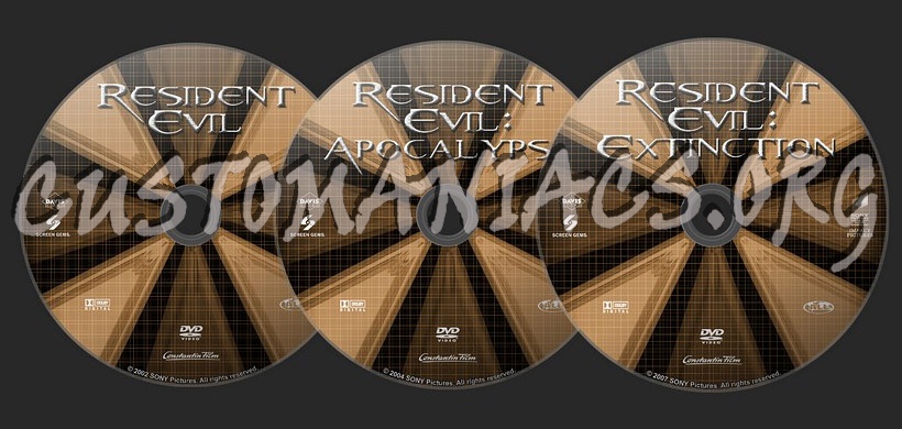 Resident Evil Trilogy dvd label