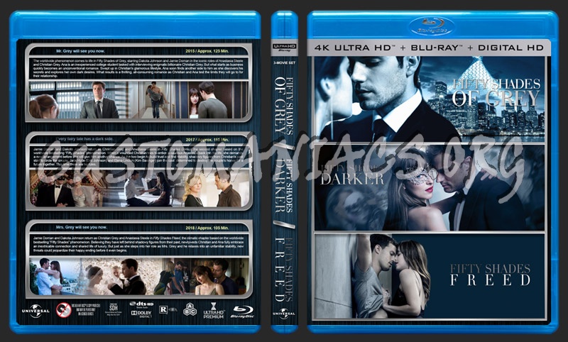 Fifty Shades of Grey / Darker / Freed Triple Feature (4K) blu-ray cover
