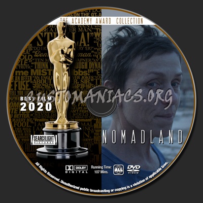 Academy Awards Collection - Nomadland dvd label