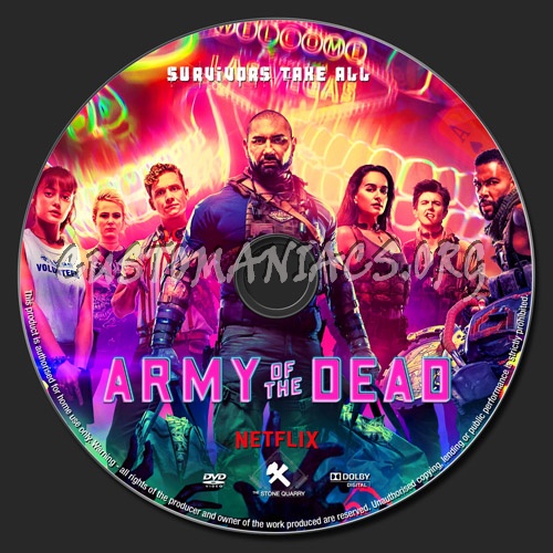 Army Of The Dead dvd label