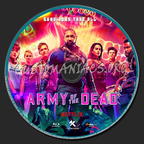 Army Of The Dead blu-ray label