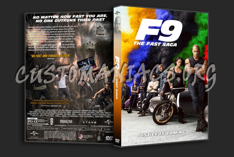 F9 The Fast Saga (aka Fast & Furious 9) dvd cover