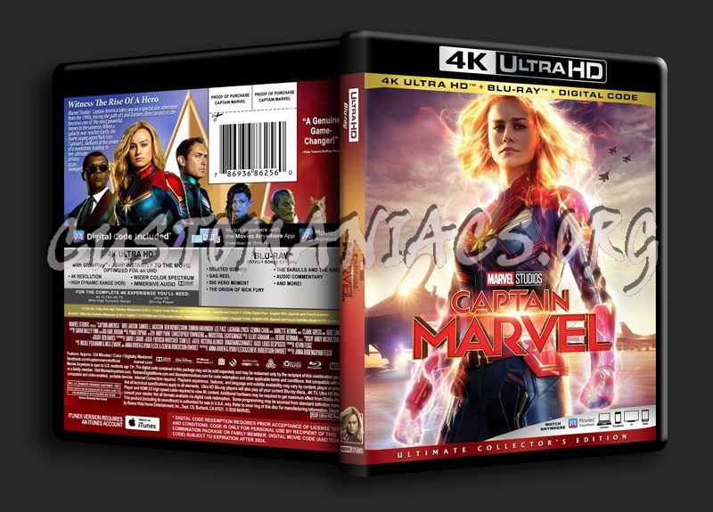 Captain Marvel 4K blu-ray cover