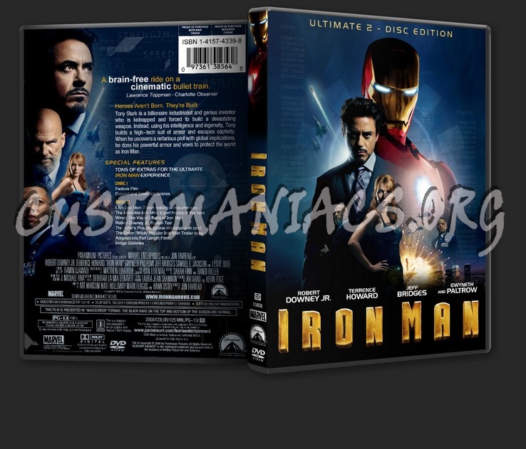 Iron Man dvd cover