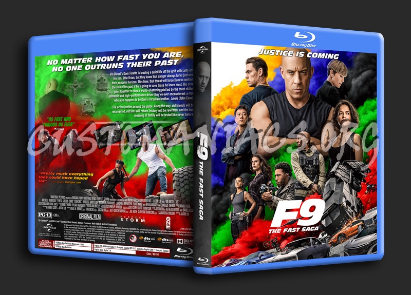 F9 The Fast Saga (aka Fast & Furious 9) dvd cover