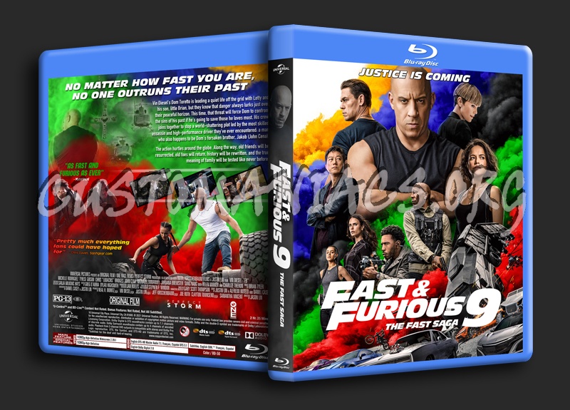 F9 The Fast Saga (aka Fast & Furious 9) dvd cover