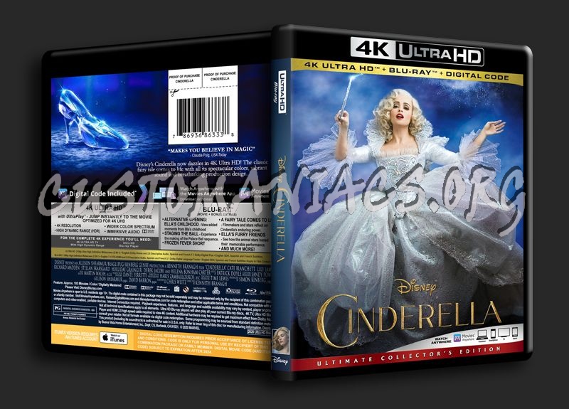 Cinderella 4K blu-ray cover