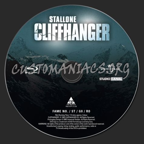 Cliffhanger blu-ray label