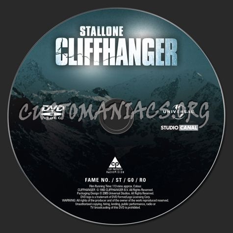 Cliffhanger dvd label