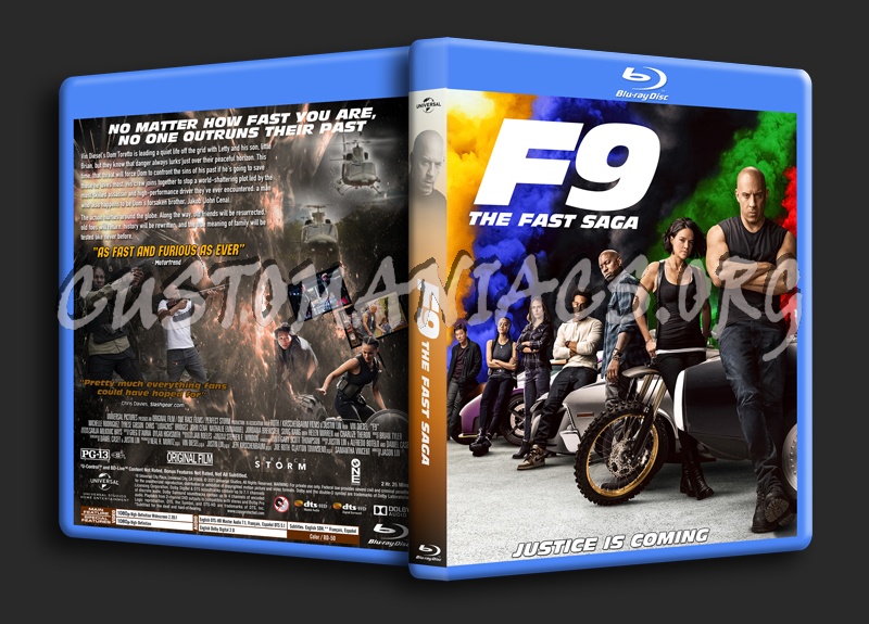 F9 The Fast Saga (aka Fast & Furious 9) dvd cover