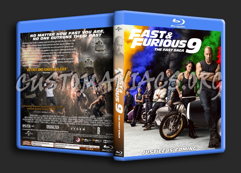 F9 The Fast Saga (aka Fast & Furious 9) dvd cover