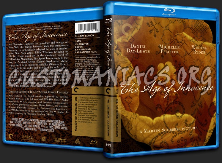 913 - The Age of Innocence blu-ray cover