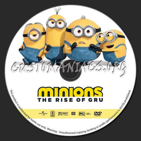 Minions: The Rise of Gru dvd label