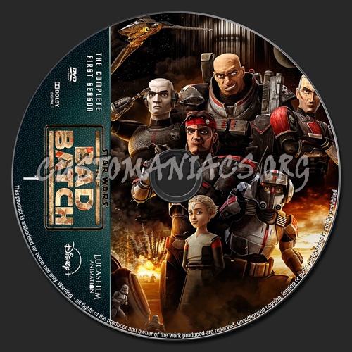 Star Wars:The Bad Batch Season 1 dvd label