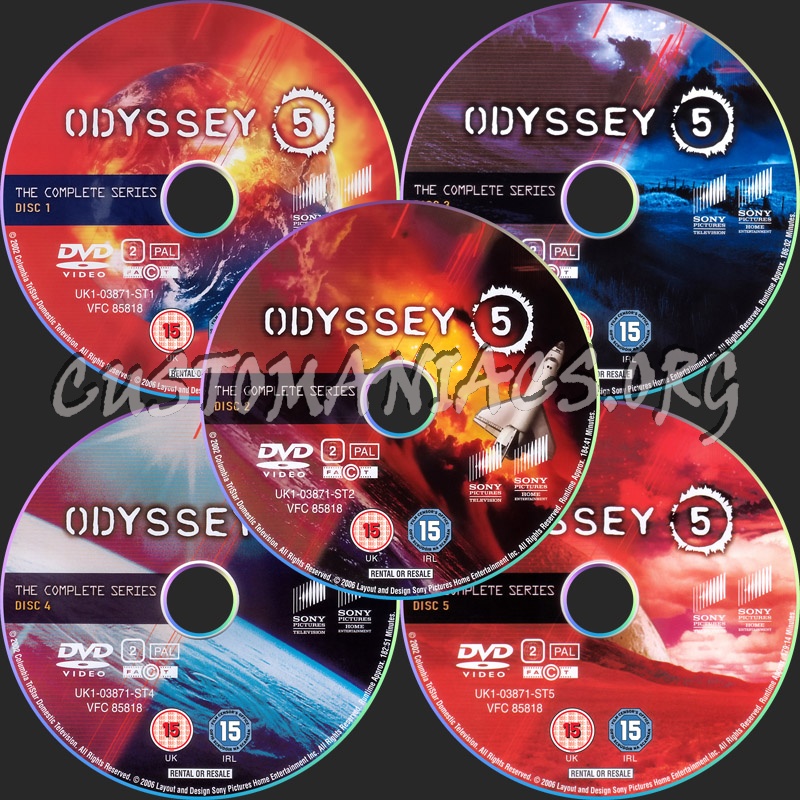 Odyssey 5 Complete Series dvd label