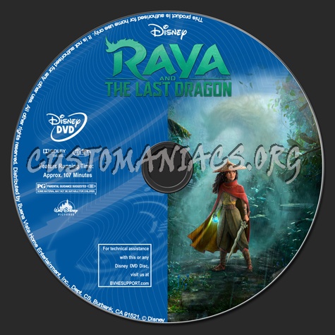 Raya and the Last Dragon dvd label