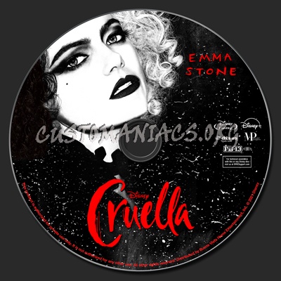 Cruella blu-ray label