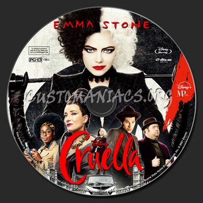 Cruella blu-ray label