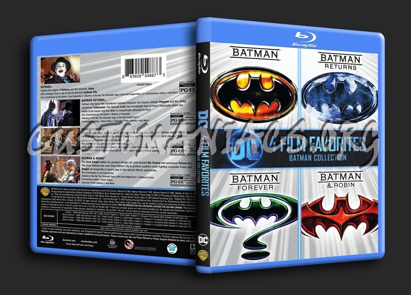 DC 4 Film Favorites Batman Collection blu-ray cover