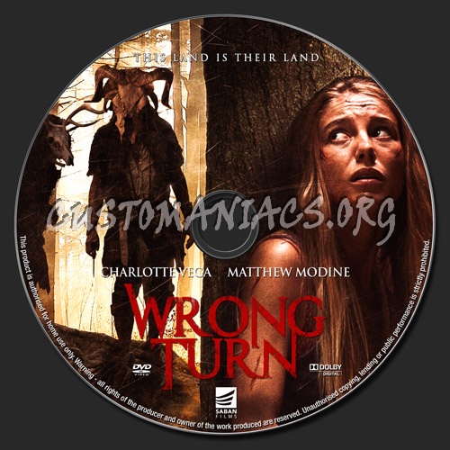 Wrong Turn dvd label