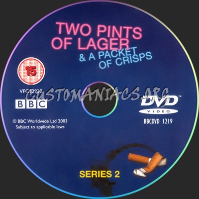 Two Pints Of Lager And A Packet Of Crisps dvd label
