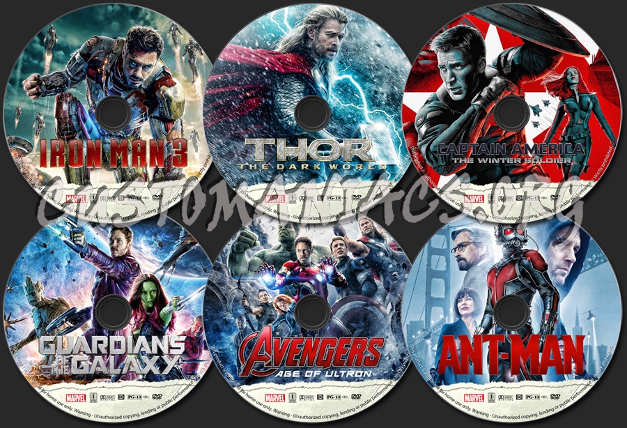 Marvel Studios Cinematic Universe - Phase Two dvd label