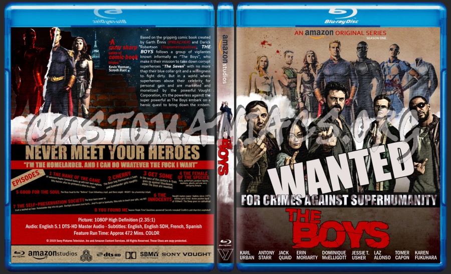 The Boys S1 blu-ray cover