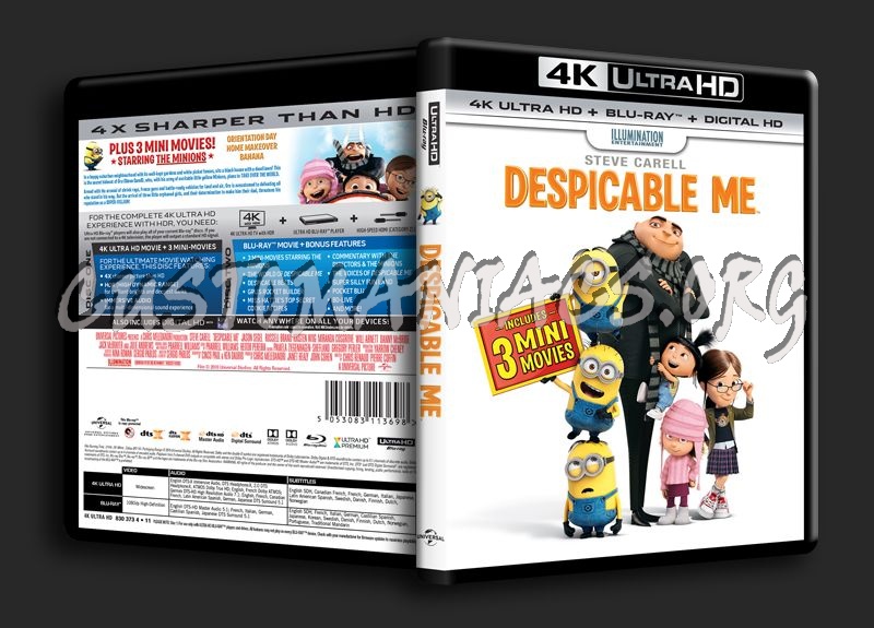 Despicable Me 4K blu-ray cover