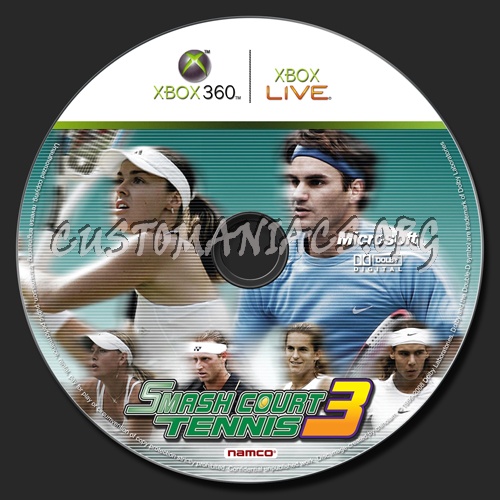 Smash Court Tennis dvd label