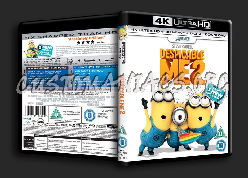 Despicable Me 2 4K blu-ray cover