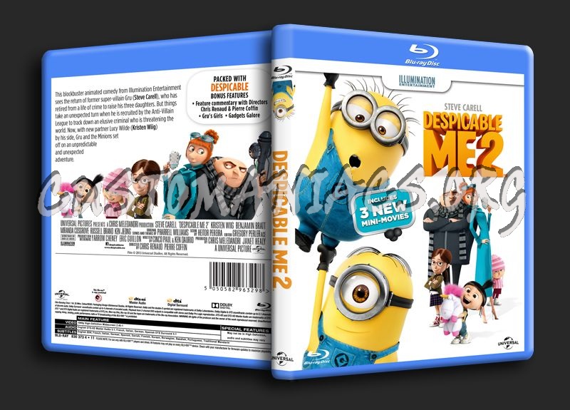 Despicable Me 2 blu-ray cover