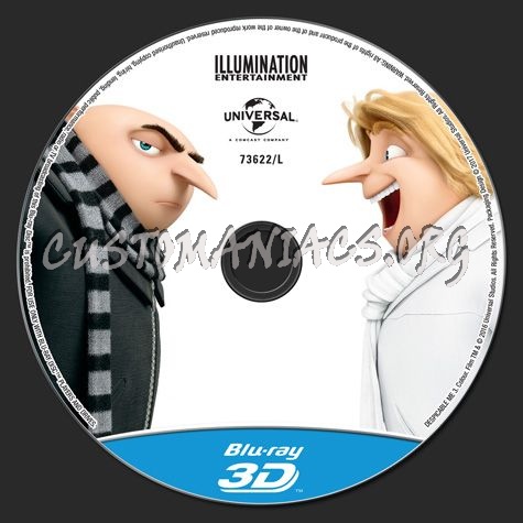 Despicable Me 3 3D blu-ray label