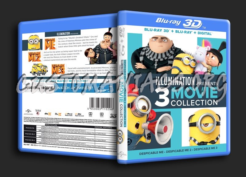 Despicable Me 3D 3-Movie Collection dvd cover